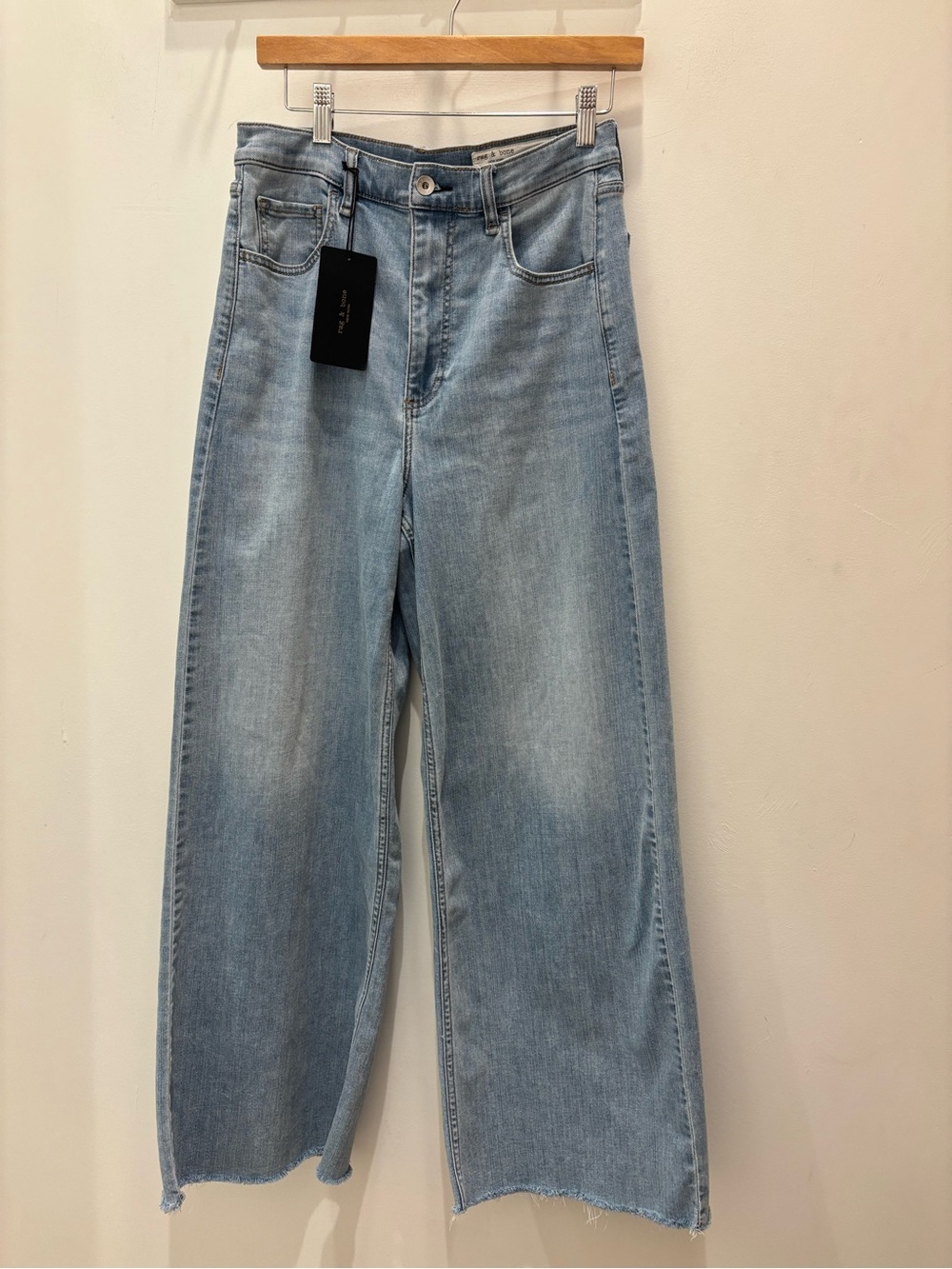 rag & bone Light Blue Wide-Leg Jeans